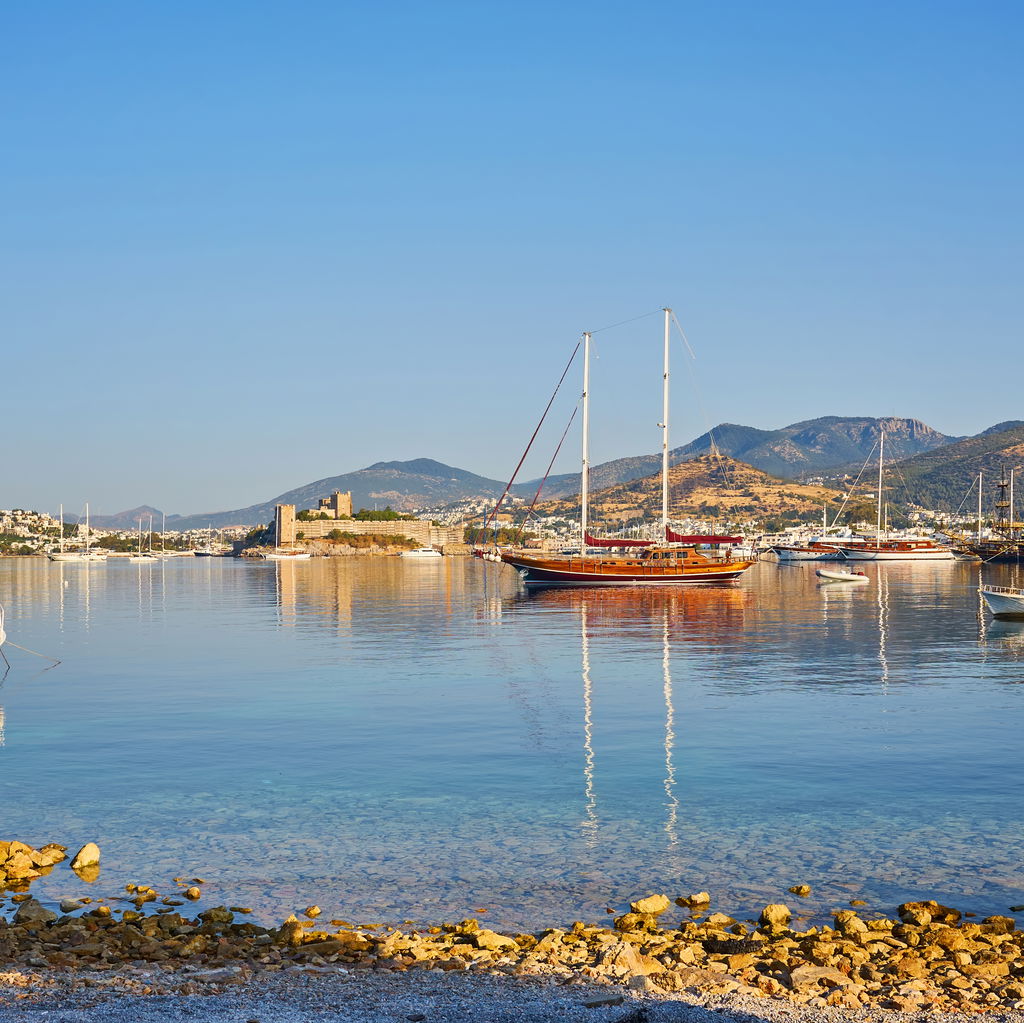 Bodrum beach in Turkey