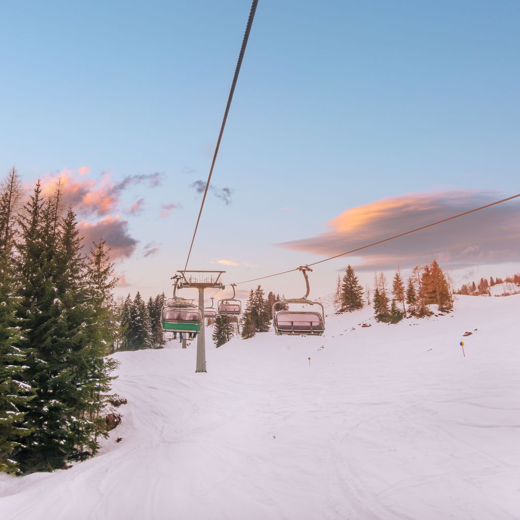 Ski slope Saalbach Austria