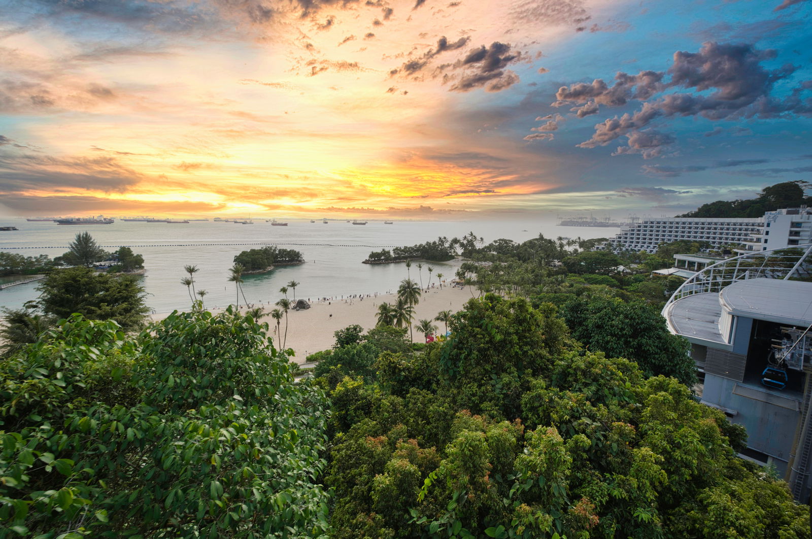 Blick auf das Marina Bay Sands Resort