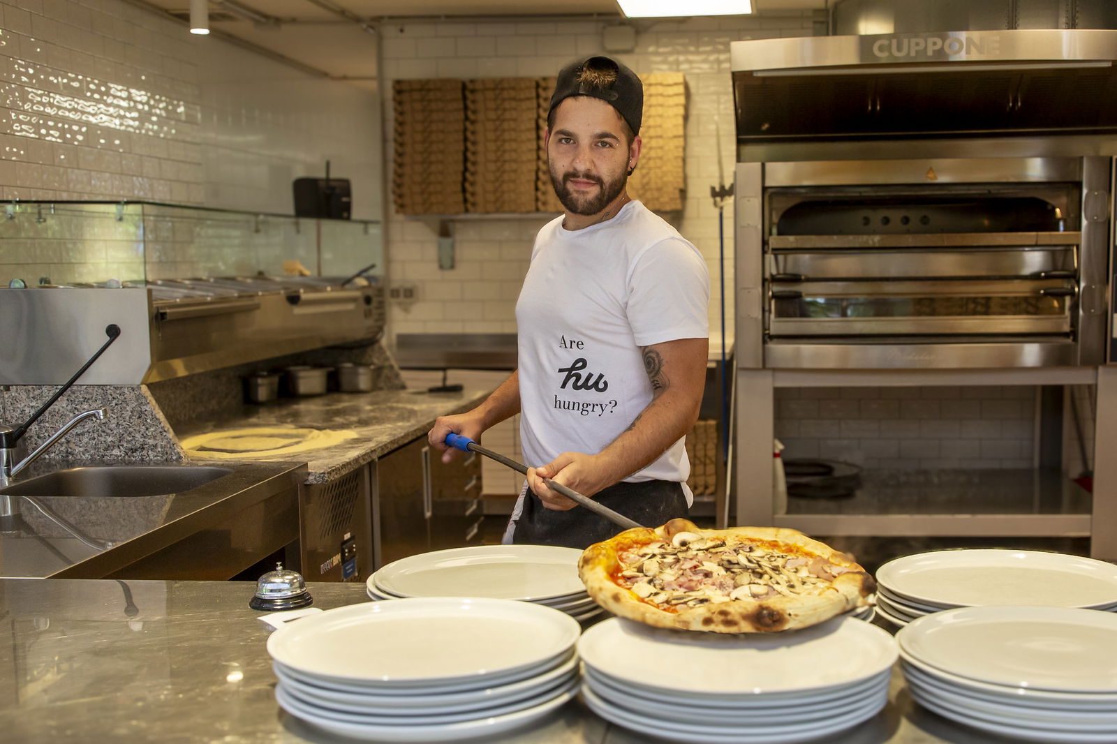 Pizza chef at a vacation park