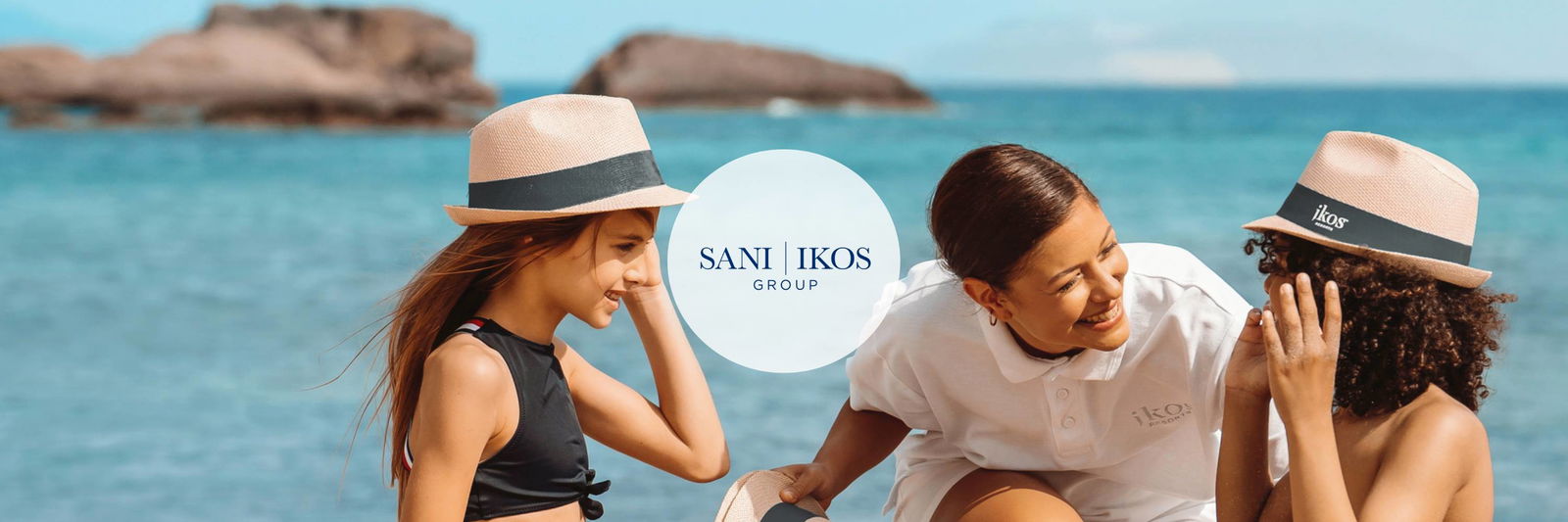 Kids club assistant with kids at luxury resort