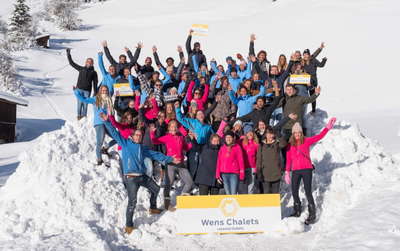 Teamfoto im Schnee