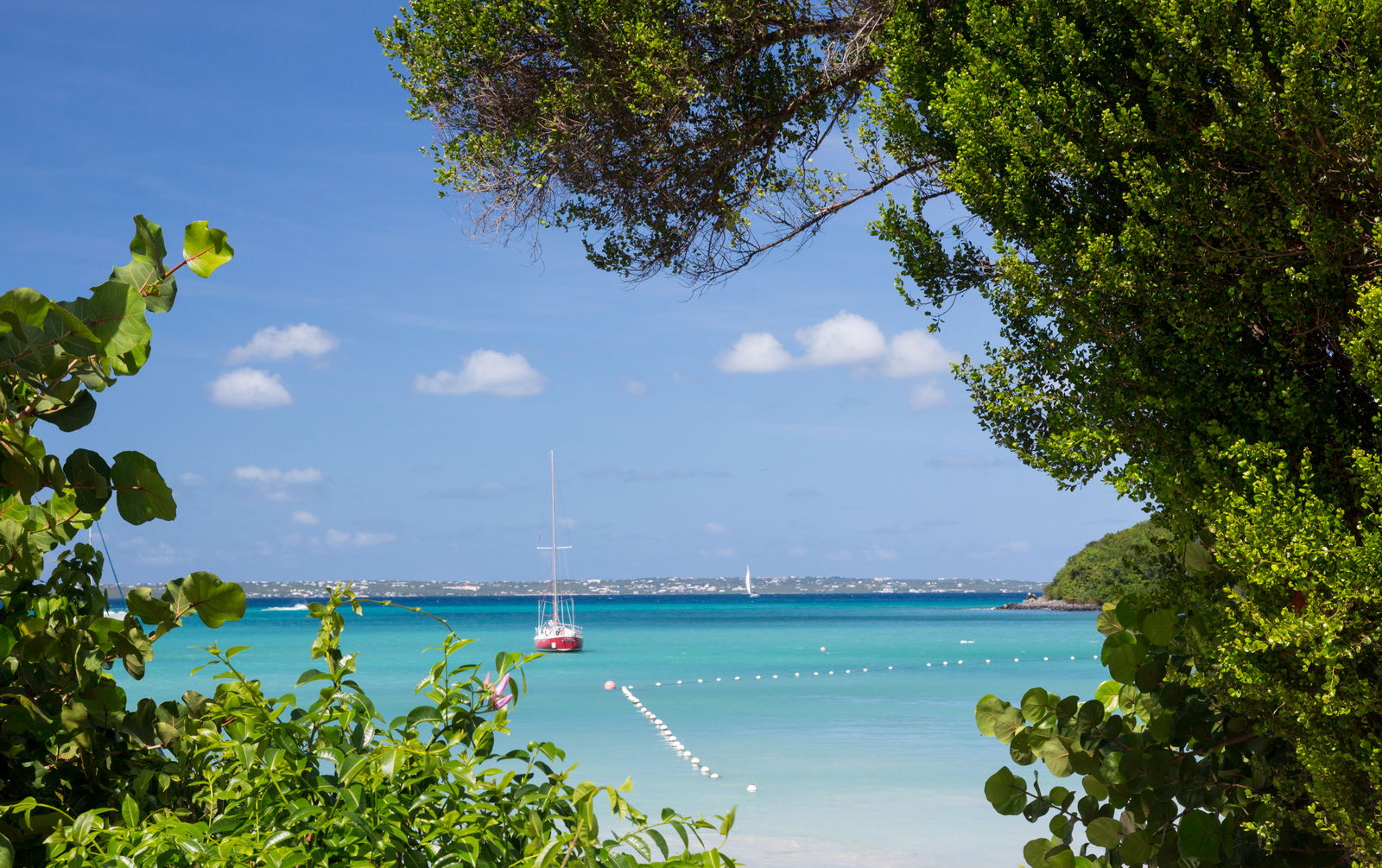 Glorious beach on sunny day at St Martin