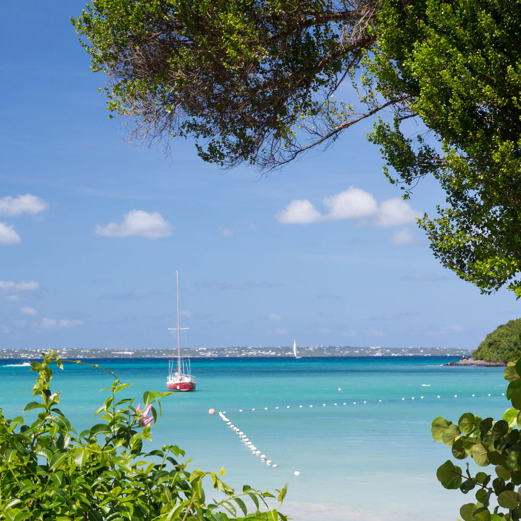 Glorious beach on sunny day at St Martin