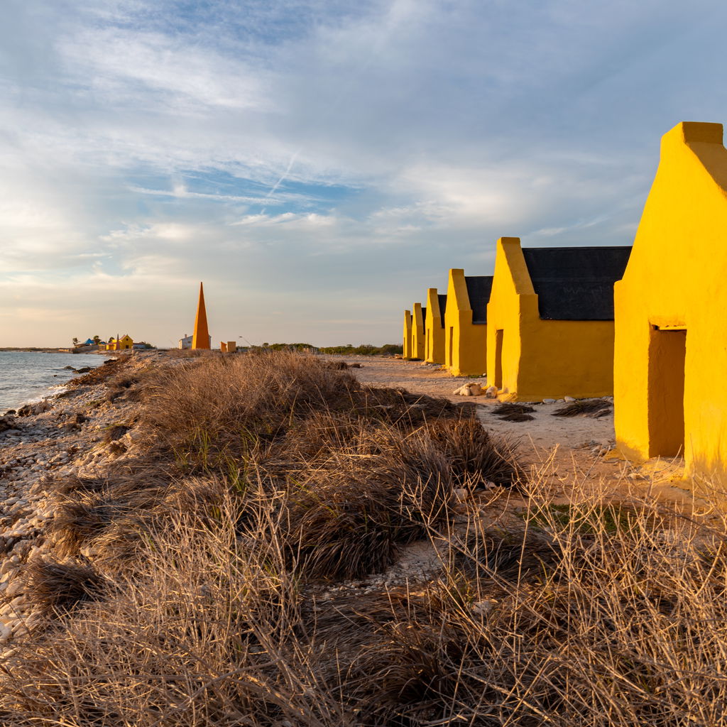 Block historic huts bonaire