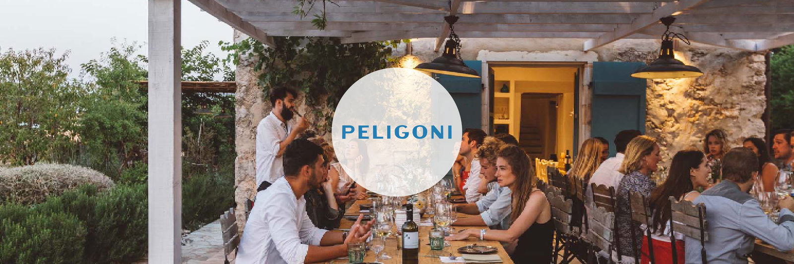 Guests eating outside