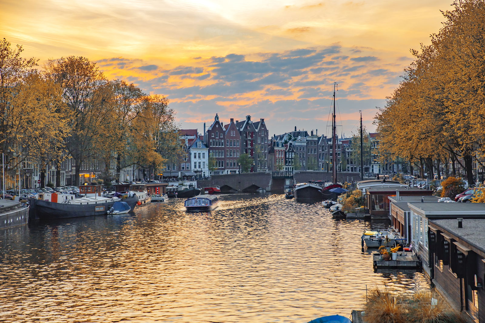 Autumn Amsterdam sunset