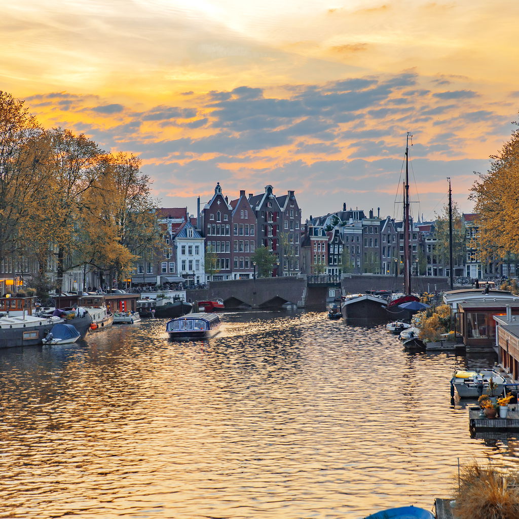 Autumn Amsterdam sunset