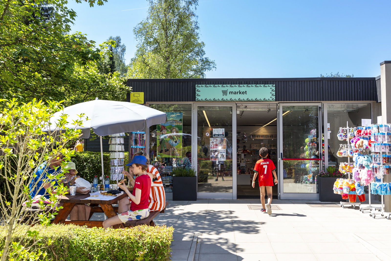 Store at a vacation park on a sunny day