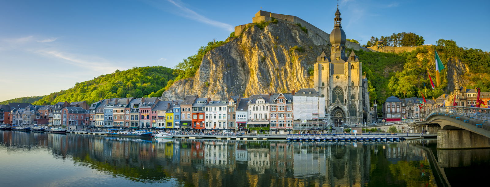 panorma view city dinant wallonia belgium
