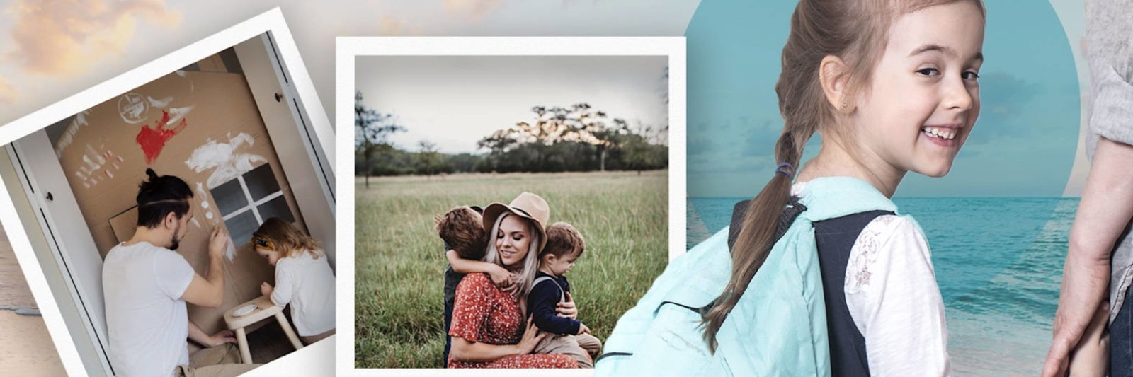 Collage of au pair related images