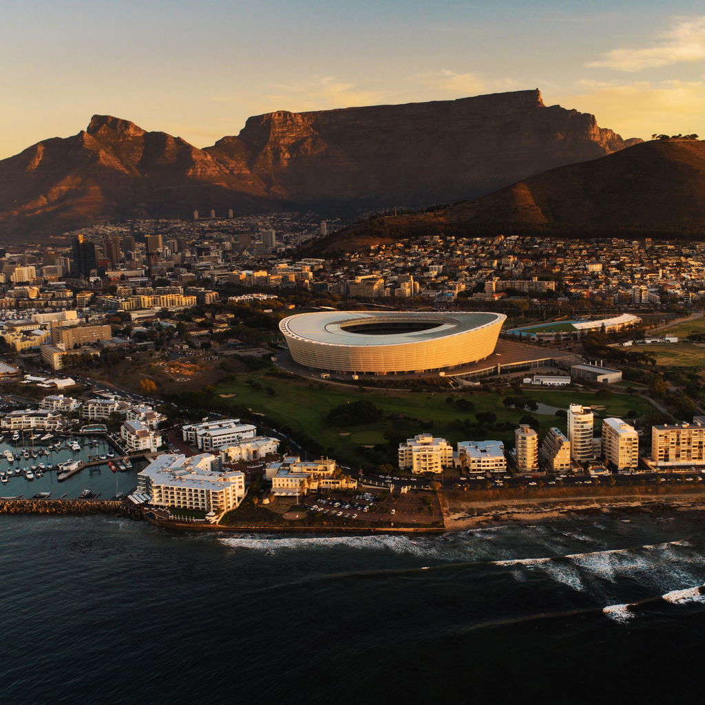 Luchtfoto van gebouwen