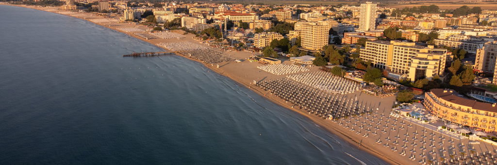 most popular bulgarian resort sunny beach view from sky