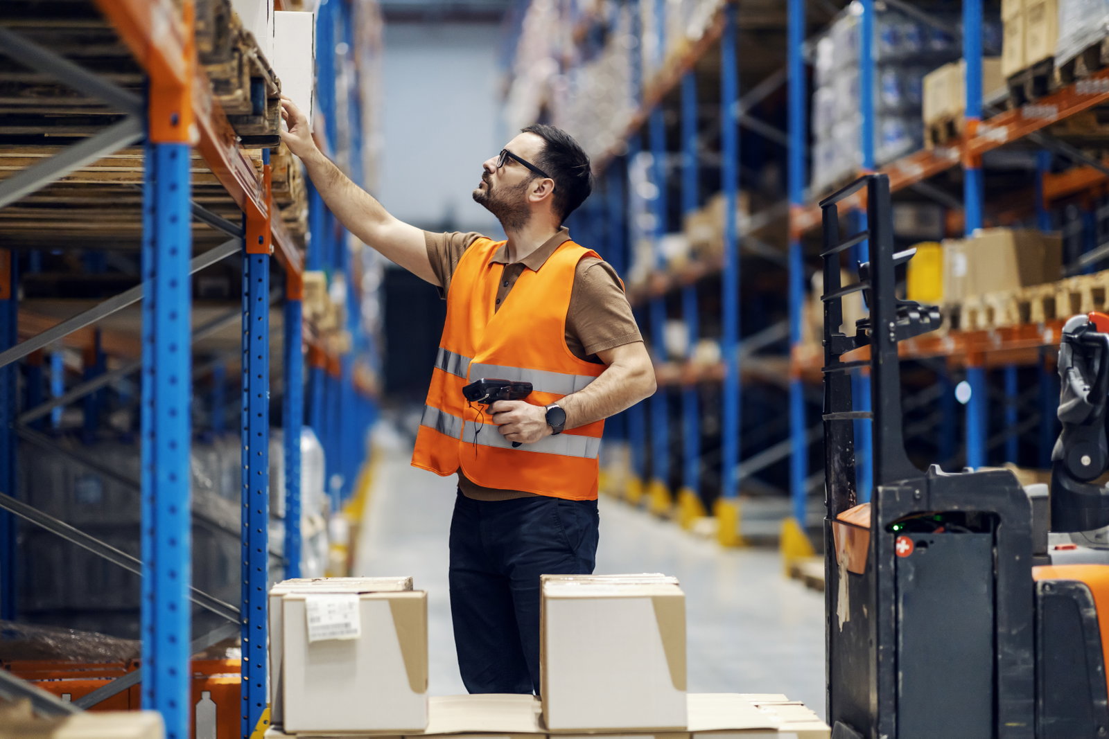 Warehouse workers in a warehouse