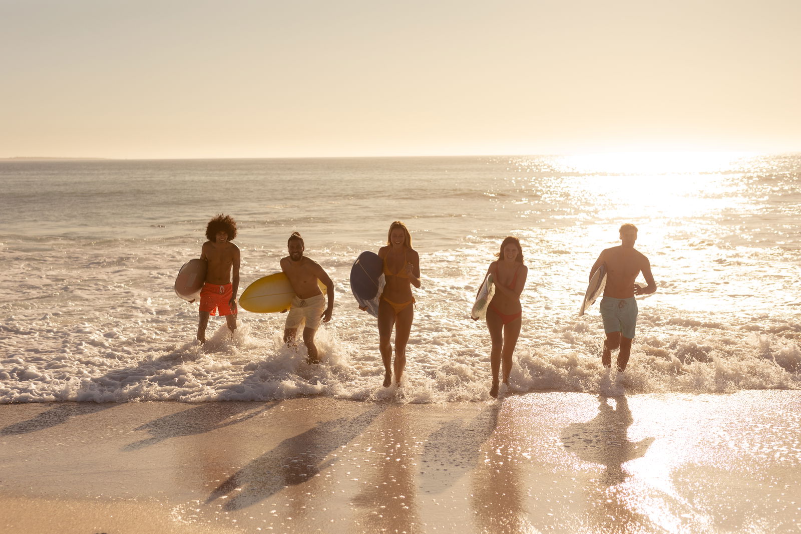 Group of friends on the beach