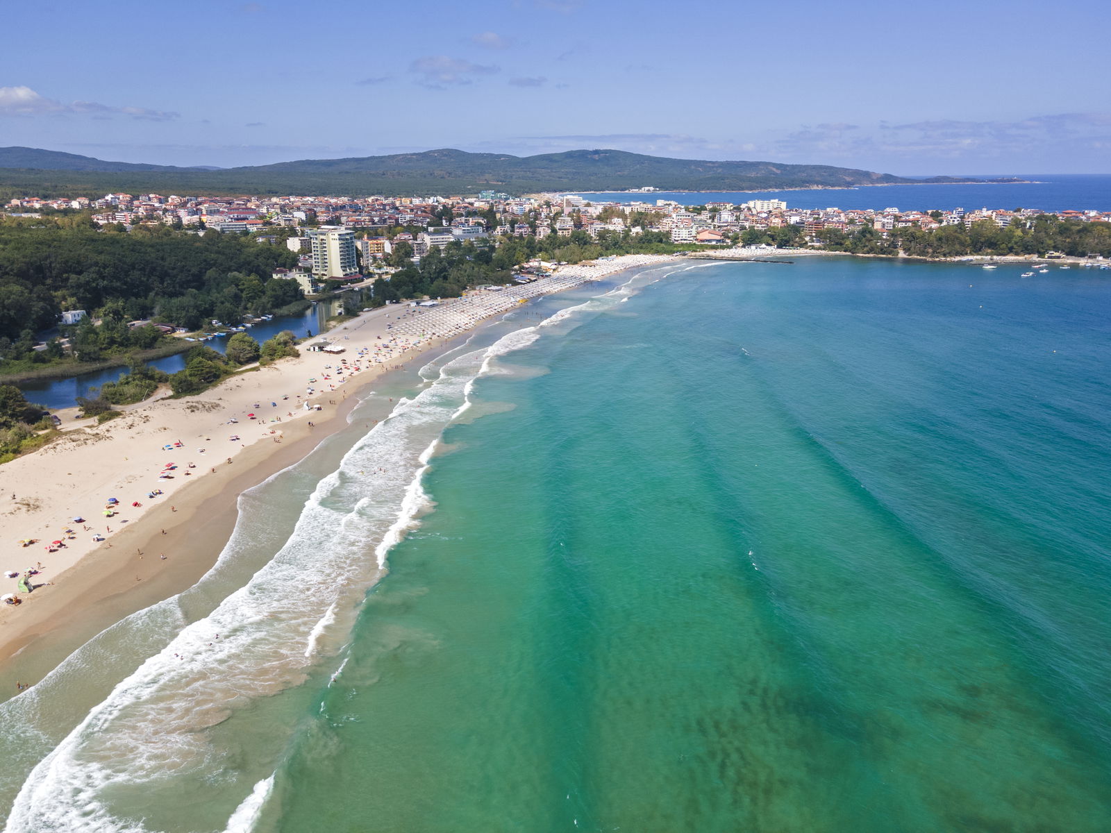 Amazing aerial view south beach bulgaria
