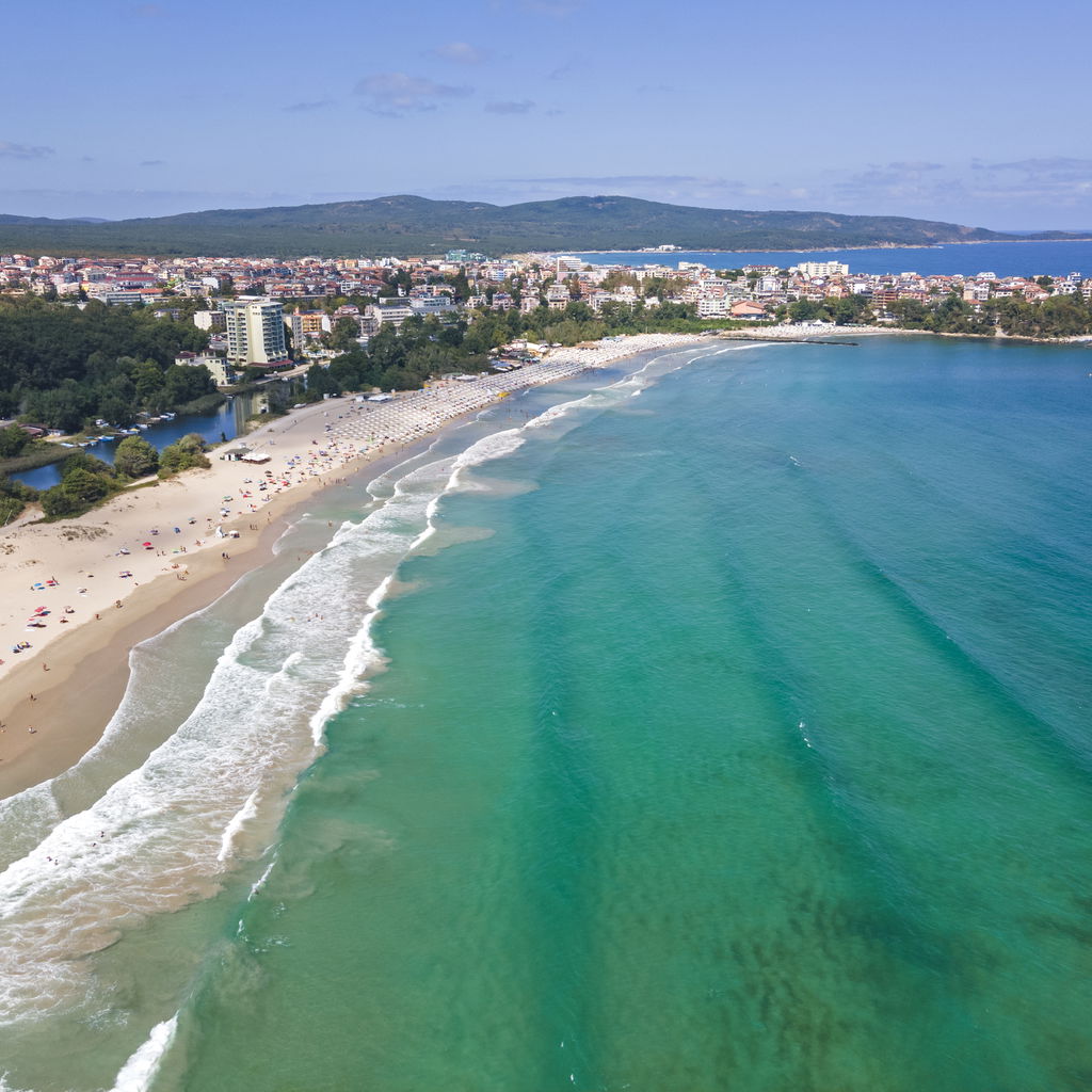 Amazing aerial view south beach bulgaria