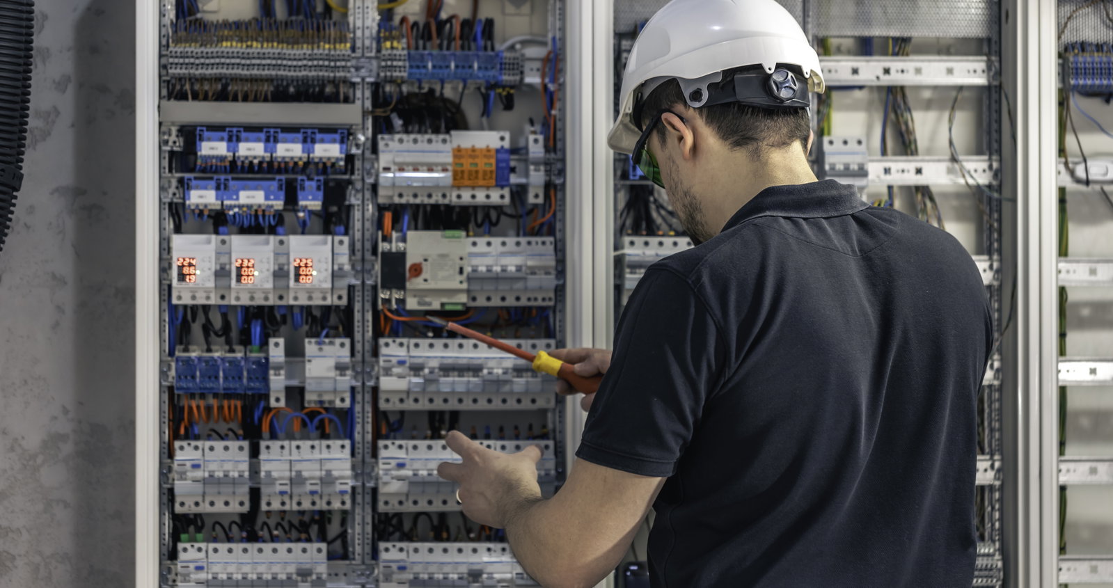 Electrician at work